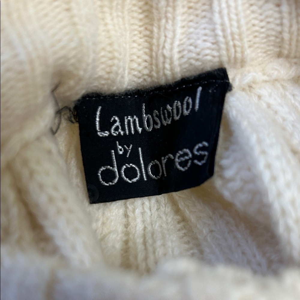 Vintage Lambswool by Dolores Long Line Cardigan Off White Size M - Picture 6 of 7